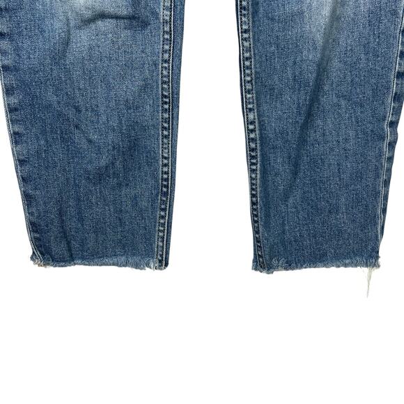 Everlane The Curvy Cheeky Jeans Ankle High Rise Denim Raw Hem Medium Wash 27 - Picture 6 of 8